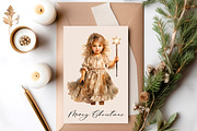 Christmas star Victorian little girl, a Person Illustration by Hello My Print (Thumbnail 3 of 7)