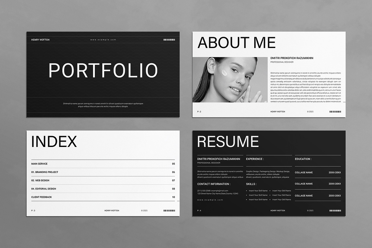 Portfolio Presentation Template, a Presentation Template by E-Type (Photo 2 of 4)
