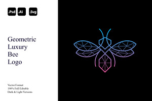 Geometric Luxury Bee Logo, a Branding & Logo Template by Luxury Logos