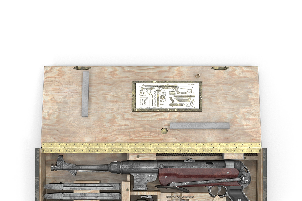 Submachine gun MP40, an Object 3D Model by AndrewWhite (Photo 10 of 23)