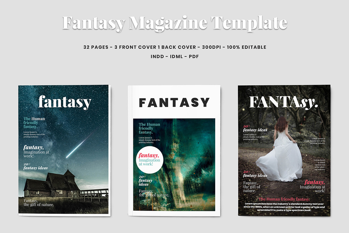 Fantasy Magazine Template, a Magazine Template by Amit Debnath (Photo 1 of 15)
