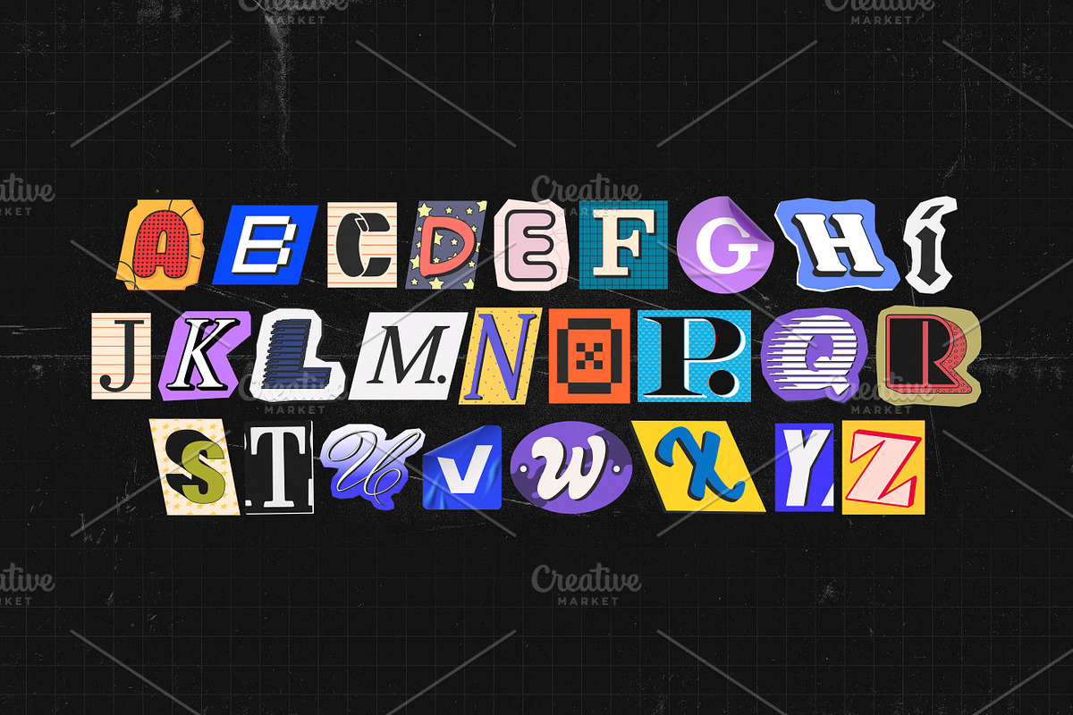 RANSOM ALPHABET FONT, an Object Graphic by BonkiStudio (Photo 2 of 6)