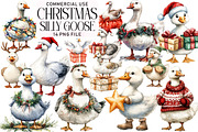 Christmas Silly Goose Clipart, an Illustration by Daily.Designs (Thumbnail 1 of 4)