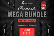 Procreate MEGA BUNDLE! (1K+ BRUSHES), a Brush Add-On by Extreme Brushes (Thumbnail 2 of 47)