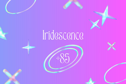 Iridescent clipart & patterns