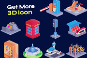 Public Facilities - Premium 3D Icon, an Environmental 3D Model by orenjidesign (Thumbnail 7 of 8)