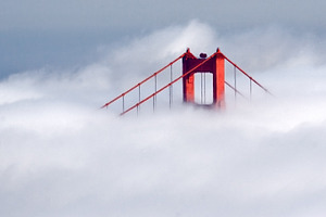 San francisco bridge featuring bridge, california, and clouds