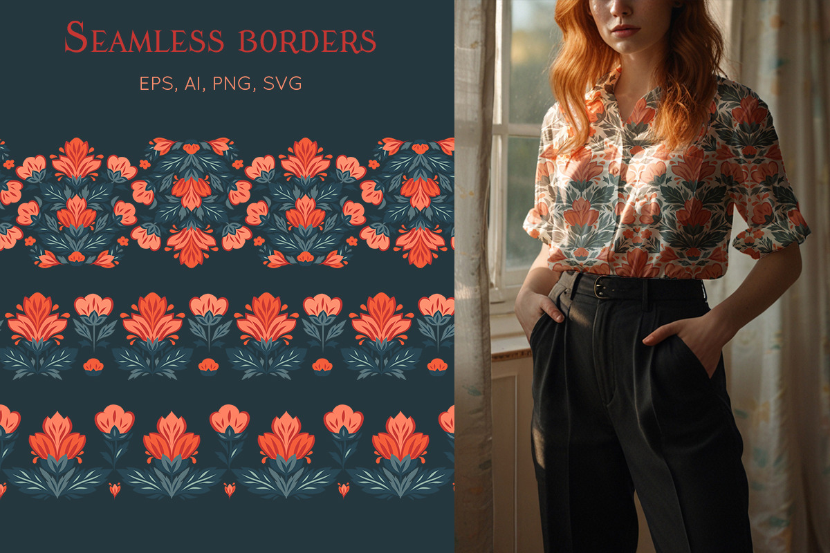 Deco flowers vector set, a Graphic by Veleri (Photo 2 of 6)