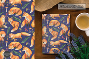 Watercolor Fox Seamless Patterns, an Animal Illustration by OlDm_Shop (Thumbnail 4 of 10)