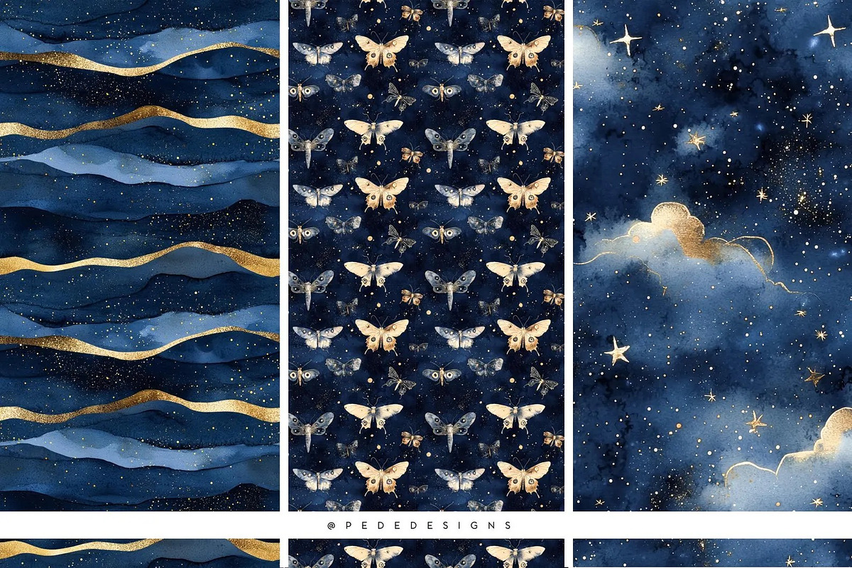 Celestial Glamour, a Decorative Illustration by PeDe Designs (Photo 14 of 15)