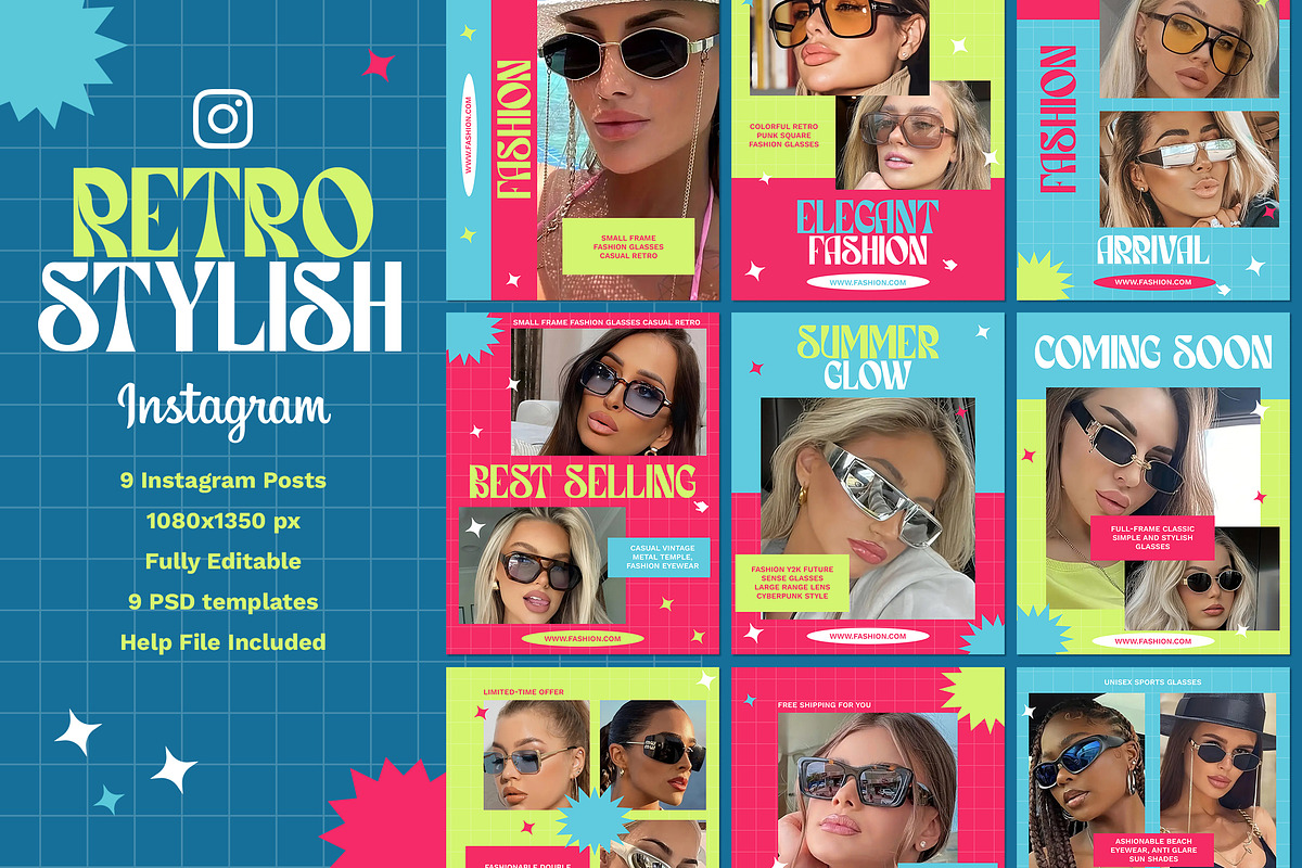 Retro Stylish Instagram, a Social Media Template by Andrew Skoch Design (Photo 1 of 6)