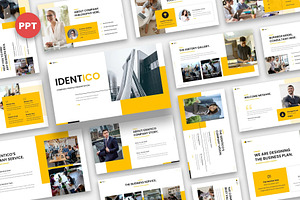 Identico  Company Profile Powerpoint, a Presentation Template by Fit-tee