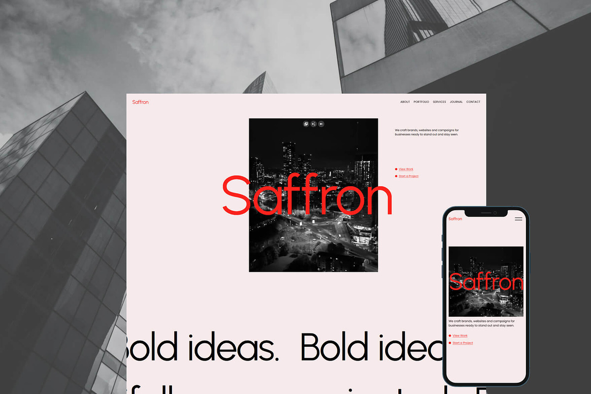 Saffron - Squarespace Template