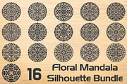 Floral Mandala Silhouette Bundle, an Object Graphic by hafijul (Thumbnail 1 of 4)