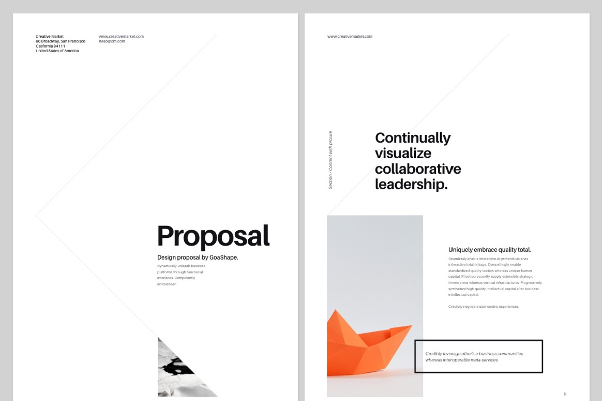 Proposal PowerPoint Template, a Presentation Template by Goashape Studio (Photo 3 of 5)