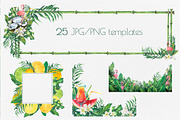 Tropical Bar Frames & Templates Set, an Illustration by NATASHA CHU (Thumbnail 2 of 11)