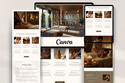 Massage Spa Website Template Canva, a Landing Page Template by HAYAG Creatives (Thumbnail 1 of 8)