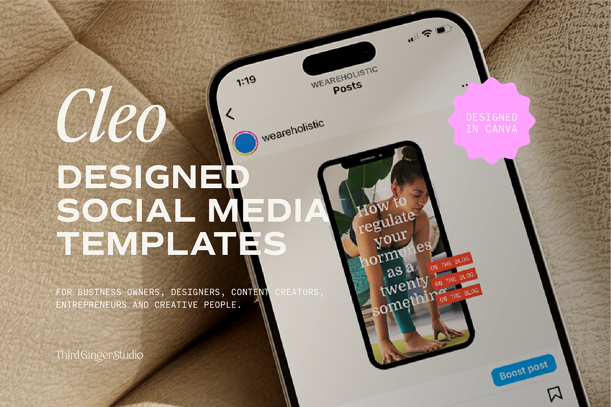 CLEO | Canva Social Media Templates, a Social Media Template by Third Ginger Studio (Photo 1 of 8)