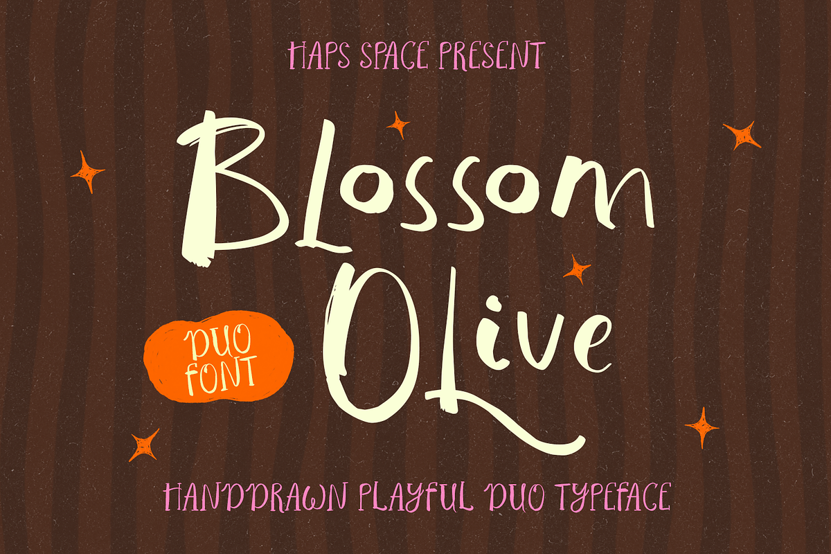 Blossom Olive Font Duo, a Handwritten Font by Haps Space (Photo 1 of 13)