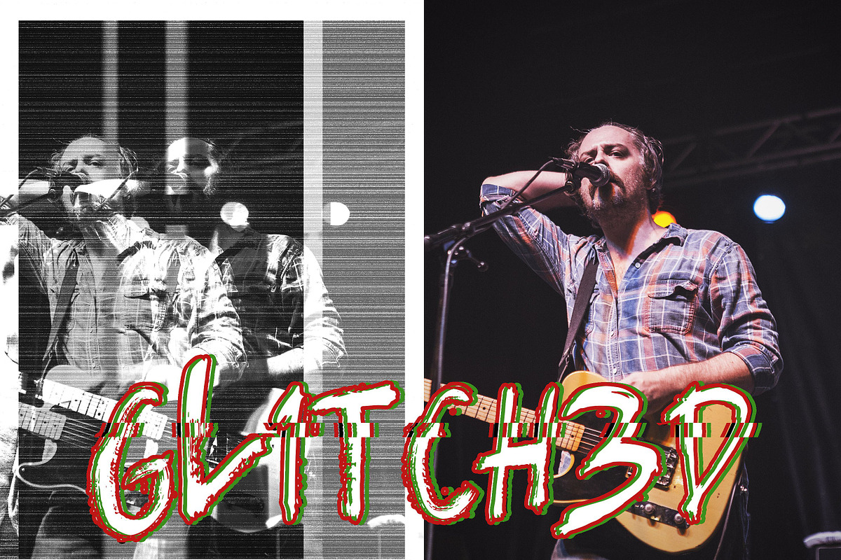 GLITCH SET OF PHOTOSHOP ACTIONS preview 7