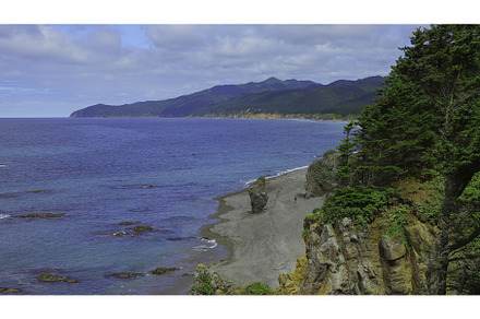 Beautiful view of bend of coast with, a Nature Photo by Media Whale Stock