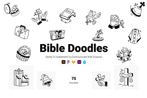 Bible Doodles Icon Pack, an Outline Icon by Prosymbols