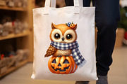 Watercolor Gingham Halloween Clipart, an Illustration by Rose Art (Thumbnail 4 of 7)