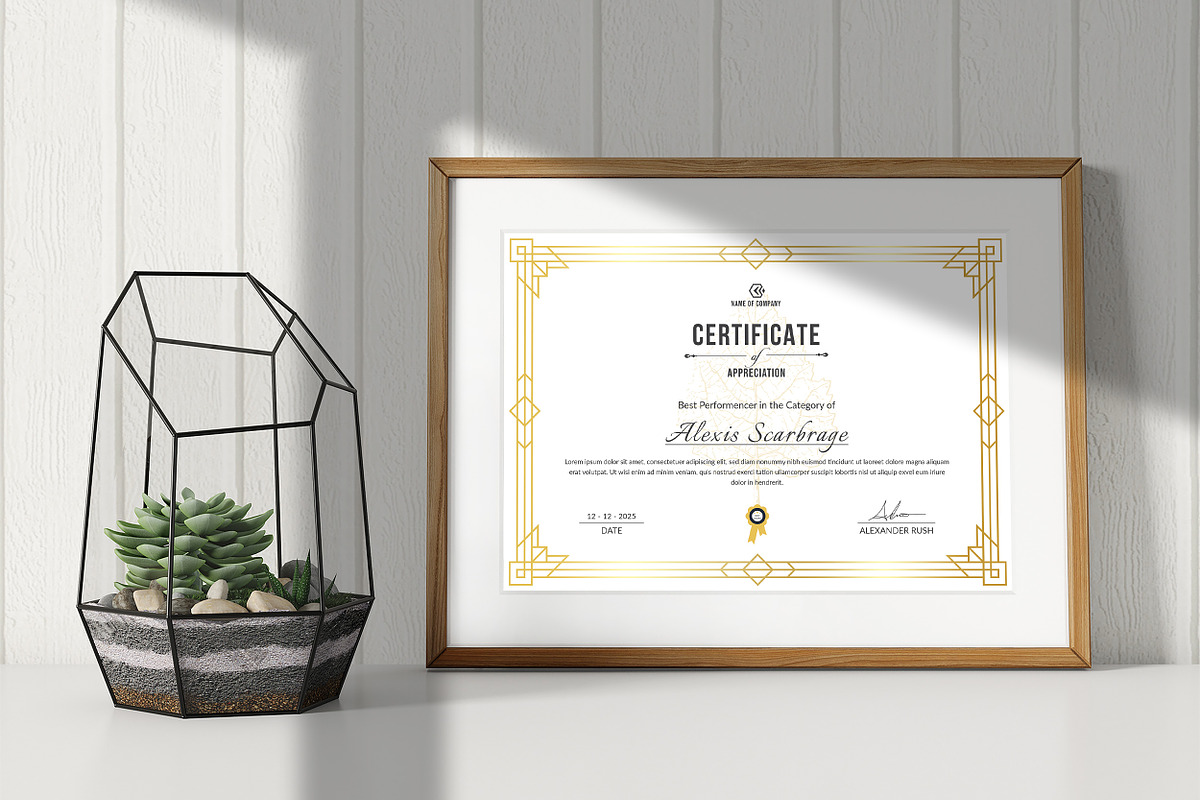 Certificate Template, a Stationery Template by ResumeDevisers (Photo 4 of 6)