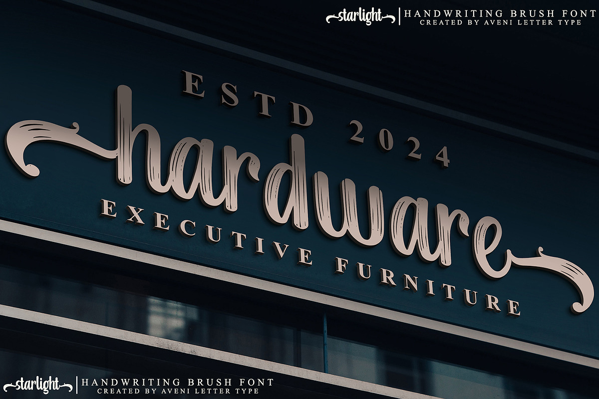 Starlight | Handwriting Brush Font, a Handwritten Font by Aveni Letter Type (Photo 2 of 16)