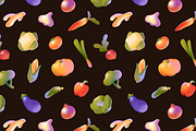 Gradient vegetables set + patterns, a Food Illustration by PaperTrident (Thumbnail 4 of 5)