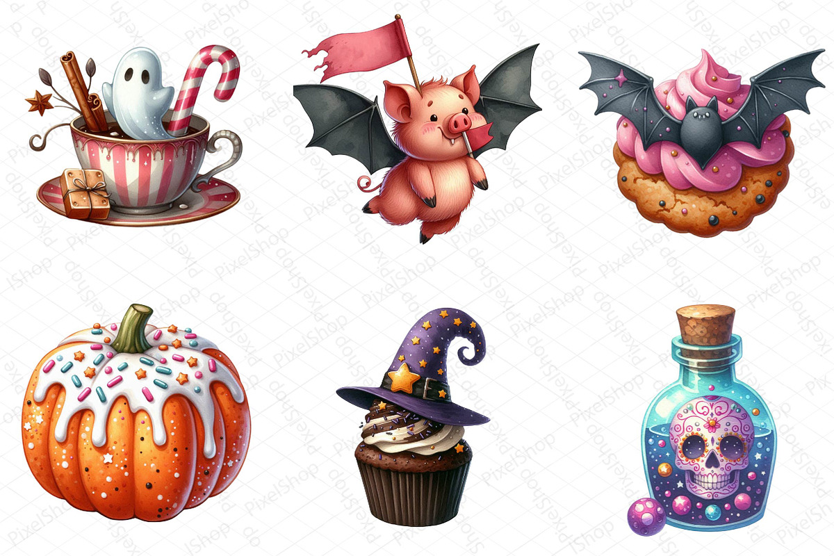 Halloween Sweets Clipart, an Illustration by DreamPrint404 (Photo 4 of 6)