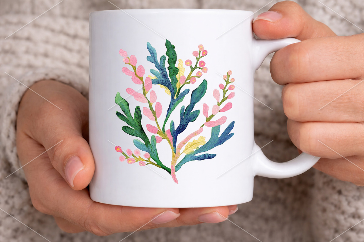 Watercolor Tropical Reef Clipart PNG, a Seasonal Illustration by Canvas Craft (Photo 6 of 7)