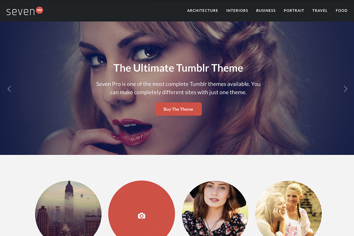 Seven Pro Tumblr Theme, a Websites & App Template by Themelantic (Photo 1 of 5)