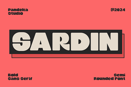 Sardin - Rounded Bold Font, a Sans Serif Font by Pandeka Studio