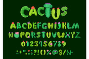 Succulent font, cartoon cacti type, a Seasonal Illustration by Seavector Studio (Thumbnail 3 of 3)