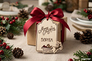 Christmas Gift Tag SVG Bundle, a Decorative Illustration by svgocean (Thumbnail 10 of 17)