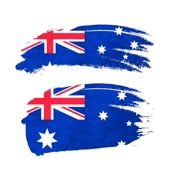 Brush Stroke With Australian Flag, An Object Graphic By Bestpics