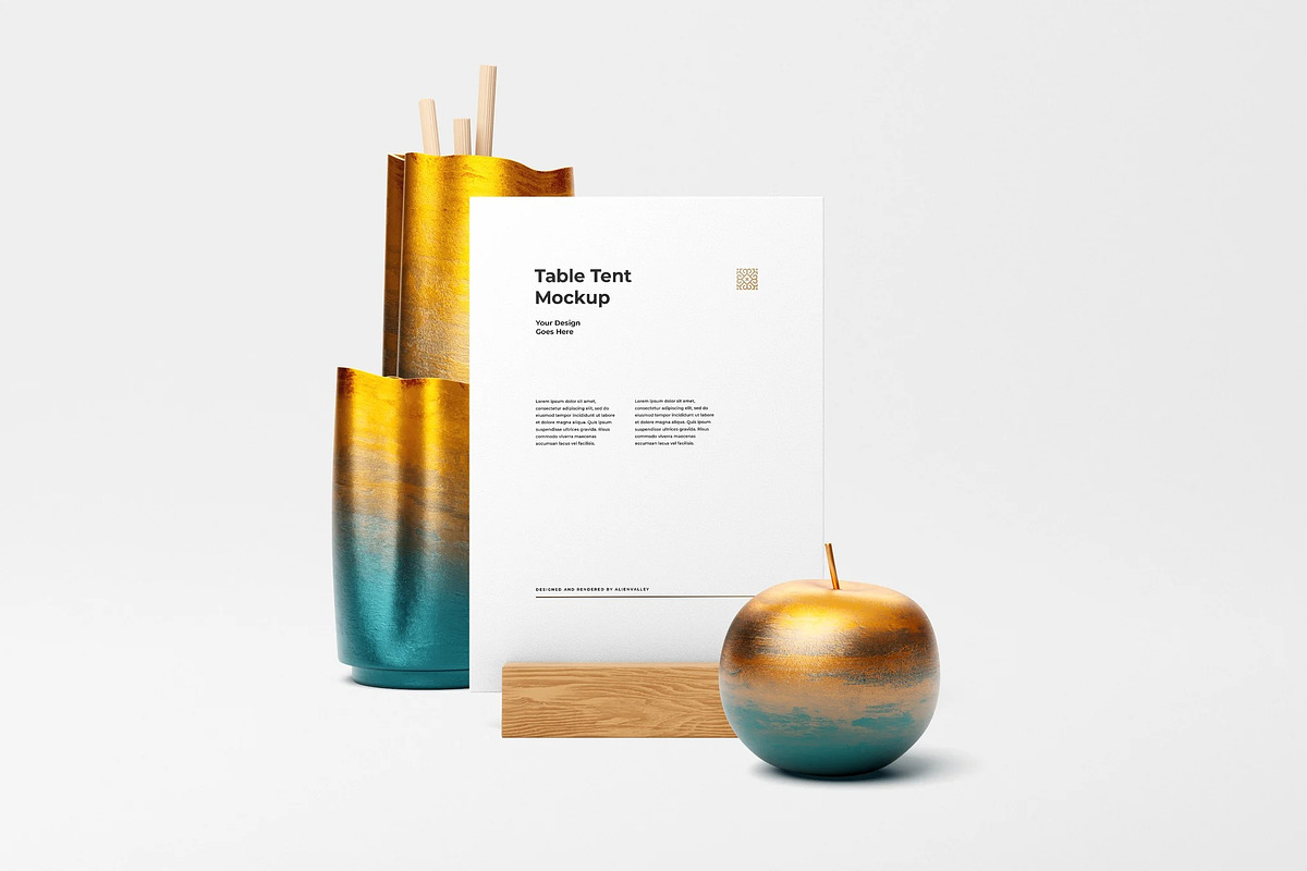 Table Tent Mockup, an Advertising Mockup by zpackcreative (Photo 1 of 5)