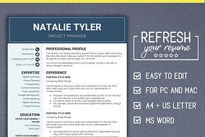 Resume CV Template MS Word A4 US