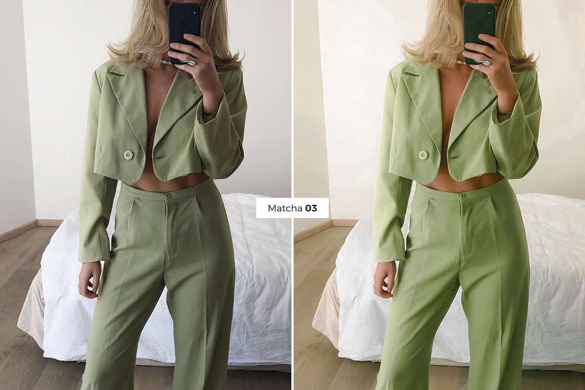 4 Lightroom Presets MATCHA, an Action Add-On by Graace Studio (Photo 7 of 8)