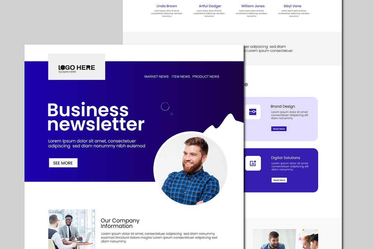Email Newsletter Design, a Landing Page Template by ContestDesign (Photo 1 of 4)