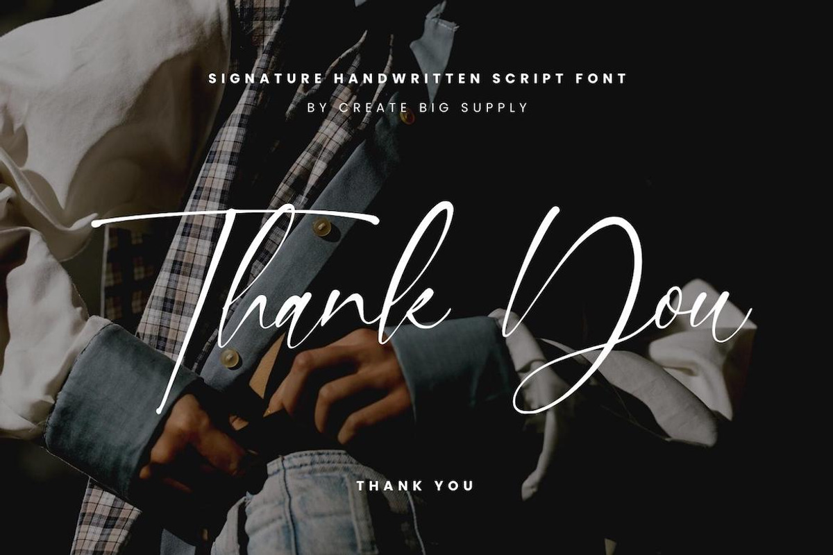 Nathalie Handwriting Script Signatur, a Handwritten Font by CreateBigSupply (Photo 9 of 10)