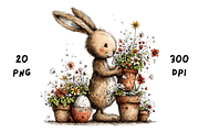 Whimsical Floral Easter Rabbit, an Animal Illustration by GiraffeCreative (Thumbnail 10 of 20)