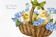 Watercolor spring easter clipart, a Seasonal Illustration by yana.fefelova (Thumbnail 3 of 5)
