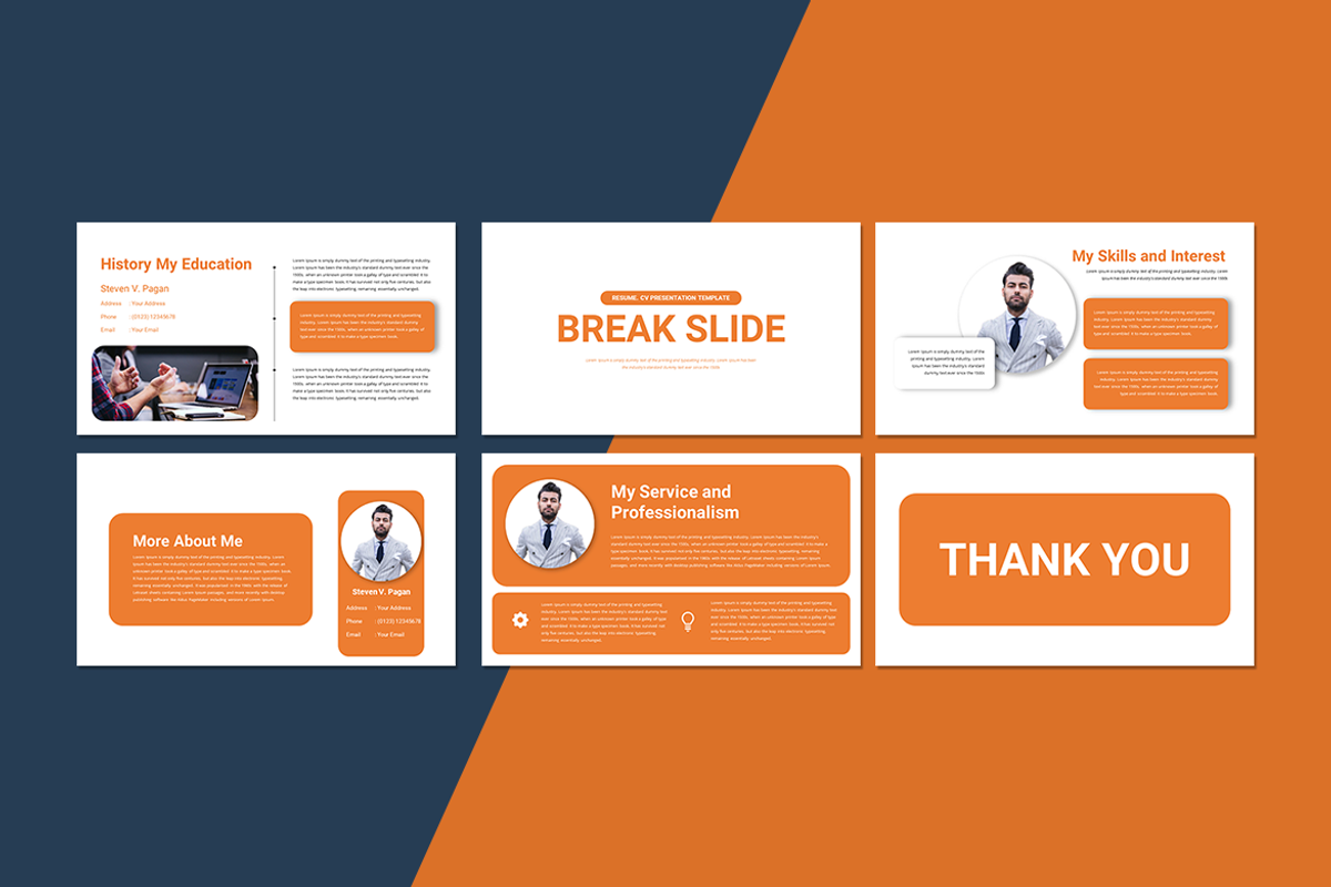 CV and Resume Portfolio Keynote, a Presentation Template by QR Design ...