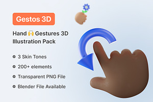 GestosHand Gestures 3D Illustration