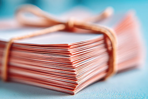 Pastel notebooks tied with leather cord, a Business Photo by AlyaAnd