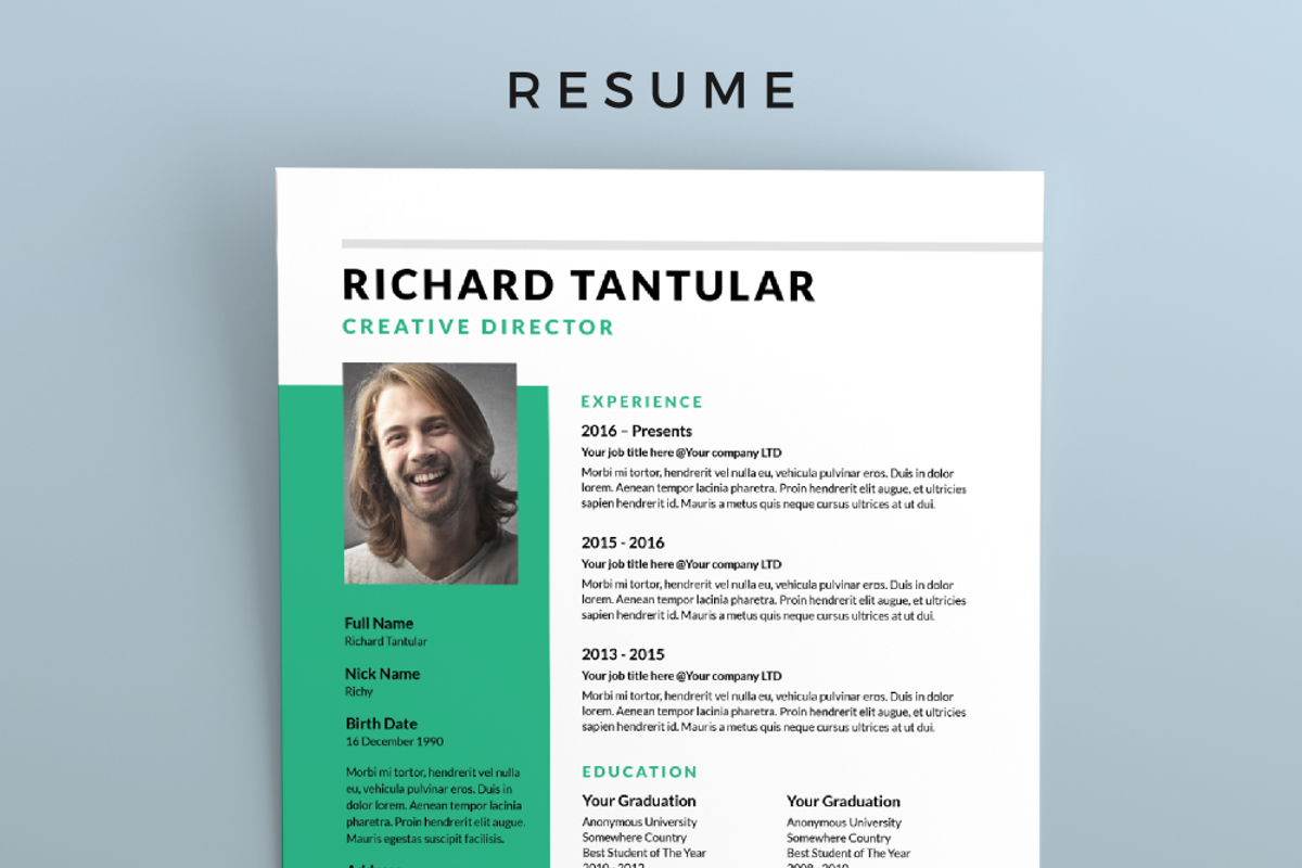 Resume, a Resume Template by graphicalcium (Photo 2 of 3)