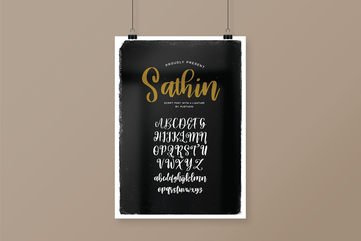 Sathin, a Script Font by Pustudio (Photo 4 of 7)