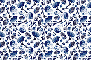 Dark navy, grey blue and white, a Pattern Graphic by Anya-D (Thumbnail 2 of 7)